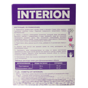 Клей обойный Interion для флизелиновых обоев (210 гр)