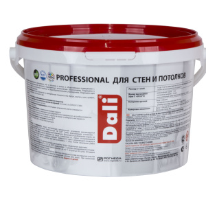 Краска для стен и потолков, моющаяся DALI Professional, база А гл.мат (2.5л)