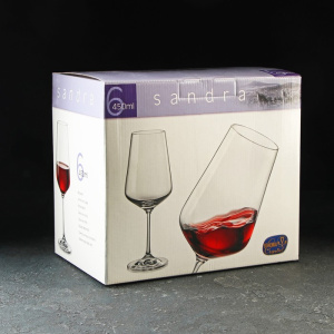 Набор бокалов для вина BOHEMIA CRYSTAL Сандра D5123 450мл 6шт