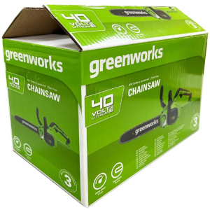 Пила аккумуляторная GREENWORKS G40CS30IIK2, 40В, 1*2Ач,ЗУ, шина 12