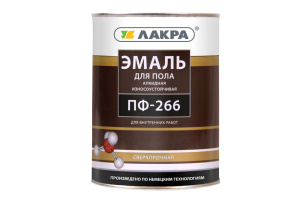 Эмаль ПФ-266 ЛАКРА золотисто-коричневая (1кг)