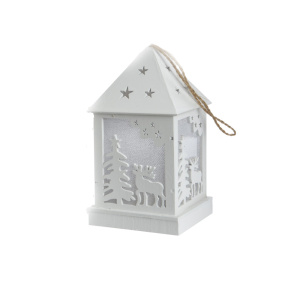 Сувенир новогодний подвесной в ассортименте 6,5х6,5х12 см, LED, дерево, тёплый белый