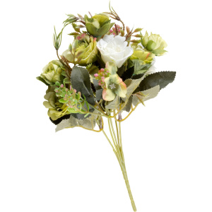 Растение искусственное Розы белые 30,5см