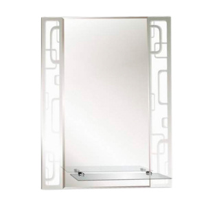 Зеркало АКВАЛИНИЯ, 54х68 см, с полочкой, рисунком (S005)