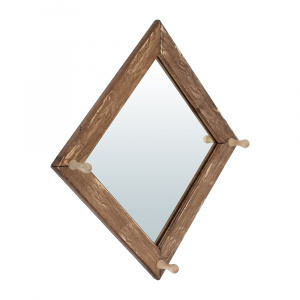 Зеркало с вешалкой Банные штучки 30*30см 3 рожка