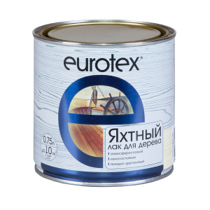 Лак яхтный EUROTEX, п/матовый (0,75л)