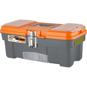 Ящик для инструментов BLOCKER Expert 16', 414*212*175мм, серо-свинцовый/оранжевый
