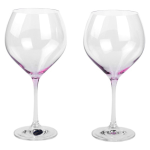 Набор бокалов для вина BOHEMIA CRYSTAL София 40814/90601/650/2 0,65л 2шт розовое стекло