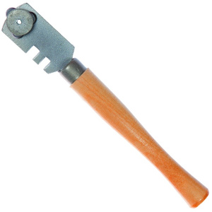 Стеклорез 3-х роликовый РЕМОКОЛОР, деревянная ручка