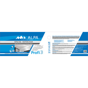 Краска ALPA PROFI-3 белая, глубокоматовая (10л)