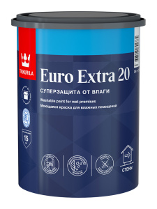 Краска в/д TIKKURILA EURO EXTRA 20 латексная база-А (0,9л)