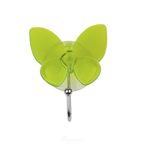 Крючок на присосках АКВАЛИНИЯ, бабочка зелёная (94-001)