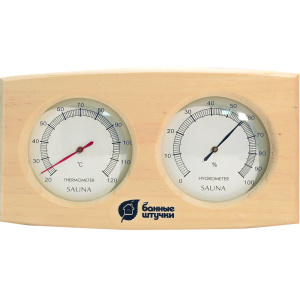 Термометр с гигрометром БАННЫЕ ШТУЧКИ 24,5х13,5х3см