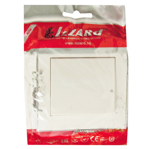Выключатель LEZARD RAIN 1кл., белый с бок. вст. хром  (703-0225-100)