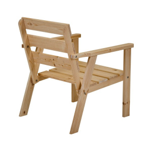 Кресло деревянное БИРКА/Ньюпорт 66*62*76 см, сосна неокрашенная