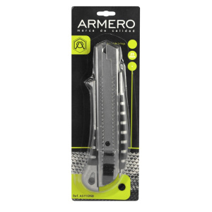 Нож с сегментным лезвием ARMERO, стальной, 25мм