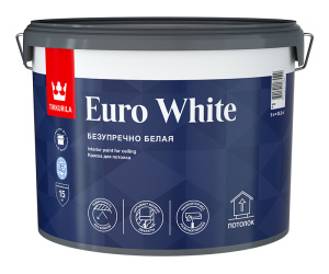 Краска для потолков TIKKURILA EURO WHITE гл/мат (9л)