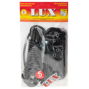 Удлинитель сетевой черный LUX У3-О-05 3-местный б/заз., 250В 10А, 5м