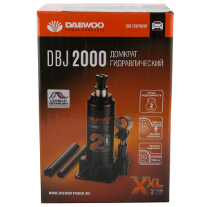 Домкрат гидравлический DAEWOO DBJ2000, бутылочный, 2т, высота 150-300мм