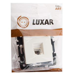 Розетка LUXAR Art компьютерная RJ-45 сл.кость б/рамки (15.045.04)