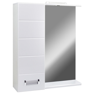 Шкаф-зеркало DORATIZ Вега 60 с подсветкой, белый