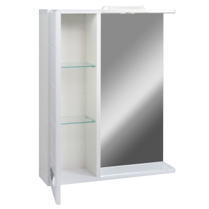 Шкаф-зеркало DORATIZ Вега 60 с подсветкой, белый