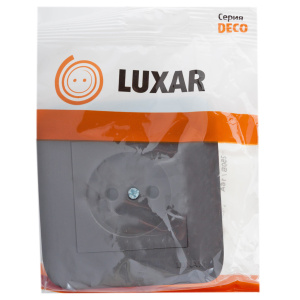 Розетка LUXAR Deco без з/к венге с рифленой рамкой 250В 10А (10.020.02)