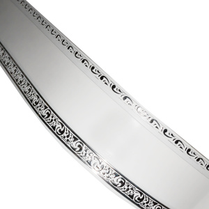 Шина потолочная с планкой Magellan ДНК Ажур 3-рядная 2м белый с серебрянным декором