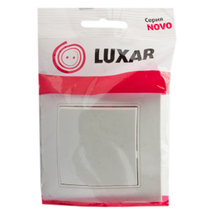 Выключатель LUXAR Novo 1-клавишный белый, 250В 10А (02.001.01)