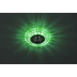 Светильник точечный ЭРА DKLD3 SL/WH+GR MR16 подсветка LED, зеленый