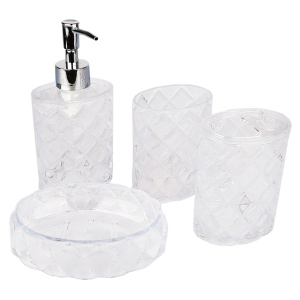 Дозатор для жидкого мыла АКВАЛИНИЯ, Хрусталь прозрачный, пластик (S0115CA-LD)