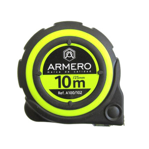 Рулетка  ARMERO с автоблокировкой, 10м х 25мм,магнит,нейлон