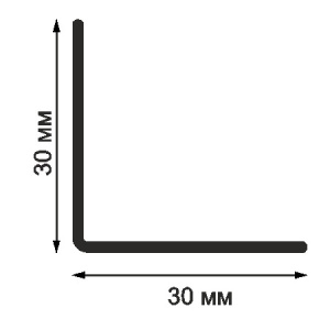 Угол двухсторонний с тиснением 30х30х2700 Венге