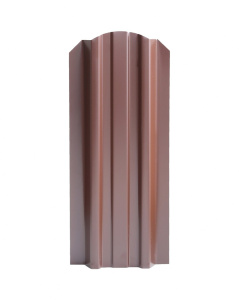 Штакетник металлический М-образный ПЭД-102*1500мм шоколад (RAL8017)
