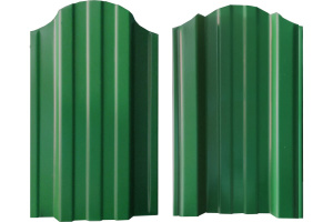 Штакетник металлический М-образный ПЭ-100*1800мм зеленый (RAL6005)