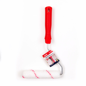 Минивалик малярный с ручкой АКОР для водных ЛКМ, полиэстер, ворс 15мм, 150мм