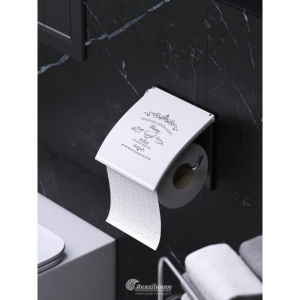 Держатель для туалетной бумаги АКВАЛИНИЯ, белый, металл. (B3408P-SW)