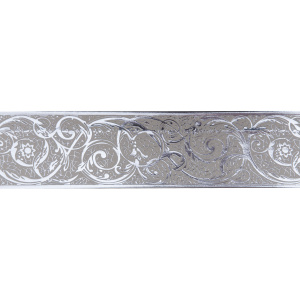Шина потолочная с планкой MAGELLAN Вензель 2-х рядная 200см серебро-слоновая кость