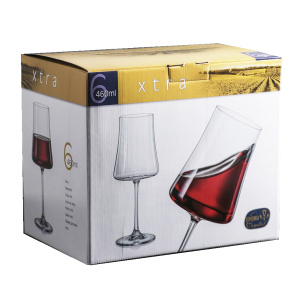 Набор бокалов для вина BOHEMIA CRYSTAL Экстра 40862 460мл 6шт