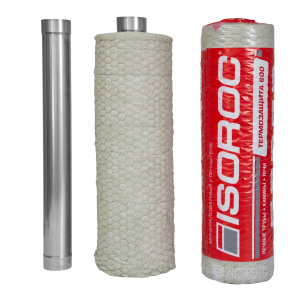 Изоляция для печных труб и каминов ISOROC Термозащита 600 (1000х2000х50мм) 2м2, 1рулон