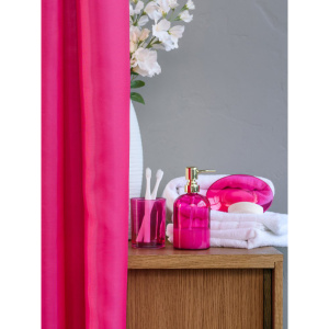 Стакан для зубных щеток MOROSHKA Bright Colors, 8х8х10,5 см, розовый