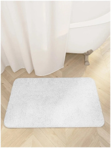 Коврик для ванной АКВАЛИНИЯ Woolly, 50х80 см, белый (5081)
