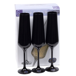 Набор бокалов для шампанского BOHEMIA CRYSTAL Сандра D4653 200мл 6шт