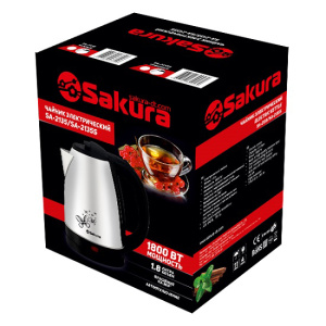 Чайник SAKURA SA-2135S PROMO 1,8л нержавеющая сталь глянец 1800Вт