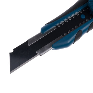 Нож REMOCOLOR с выдвижным лезвием Elegant black, винтовой фиксатор, черное лезвие, 18мм