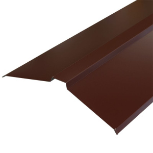 Планка конька плоского (150х150х2000), RAL 8017 шоколад