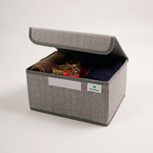 Коробка для хранения с крышкой РутаУпак 25х19х13см  серый