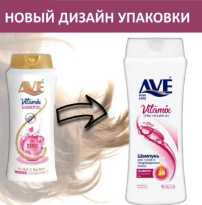 Шампунь для волос AVE для сухих и поврежденных волос 400г