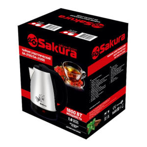 Чайник SAKURA SA-2135RS 1,8л нержавеющая сталь красный 1800Вт