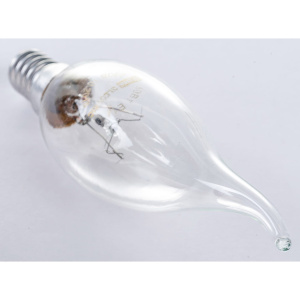 Лампа накаливания TDM 40 Вт-230 В-Е14  (SQ0332-0015) свеча на ветру прозрачная